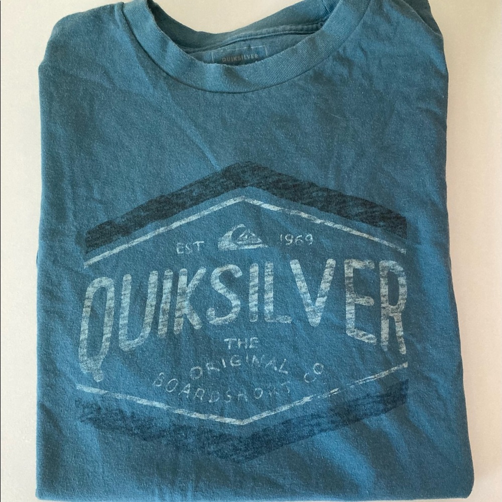 Quicksilver, Blue, Mens, Medium, Short sleeve